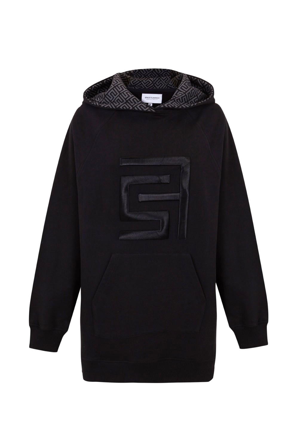 SUDADERA LARGA CAPUCHA NEGRA